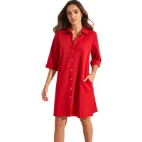 Women's summer shirt dress with three-quarter sleeves Selmark Atlantis