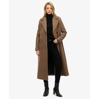 Women's buttoned wool blend coat Superdry