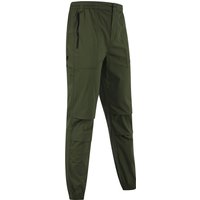 Trousers Kofi Stretch Cotton Blend Zip Pocket Cuffed Cargo Jogger Pants in Grape Leaf
