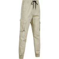 Trousers Fairbanks Stretch Cotton Blend Elastic Waist Multi-Pocket Cargo Trousers in Peyote Gray