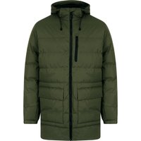 Coats Jackets Taffy Micro-Fleece Lined Quilted Puffer Jacket with Hood in Khaki
