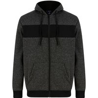 Hoodies Sweatshirts Callisto Chunky Ribbed Panel Zip Through Hoodie With Borg Lining In Jet Black