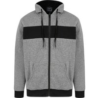 Hoodies Sweatshirts Callisto Chunky Ribbed Panel Zip Through Hoodie With Borg Lining In Light Grey