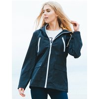 Coats Jackets Kestrel Hooded Rain Coat in Navy Yellow