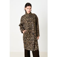 Donalda Animal Funnel Neck Coat
