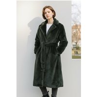 Arinette Faux Fur Tie Waist Coat