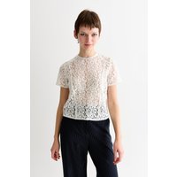 Rufaro Lace Trim Short Sleeve Blouse