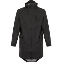 Rains Black Parka Coat S