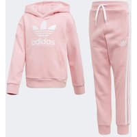 Adidas Originals Kids Trefoil Hoodie Set - Light Pink & White -Y