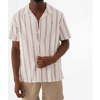 Farah Archive Saunderson Stripe Shirt - Red Coat