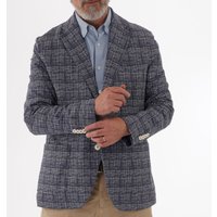 Circolo Blue & White Checked Blazer
