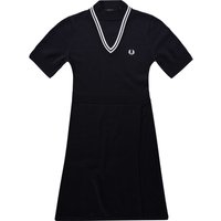 Fred Perry Womens V-Insert Knitted Dress - Black Dress Size