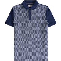 Original Penguin Jacquard Front Polo Shirt - Dress Blue