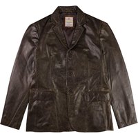 Real Hoxton Leather Blazer Jacket - Timber Brown