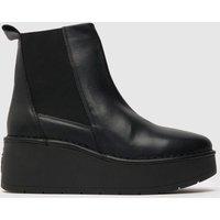 Fly London Hagu Platform Chelsea Boots in Black