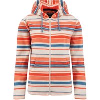 Weird Fish Imogen Full Zip Printed Microfleece Hoodie Dark Coral Size
