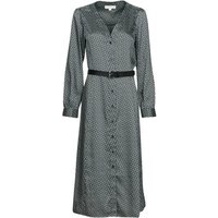 MICHAEL Michael Kors MK LOGO TIE MIDI DRS women's Long Dress in Black