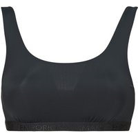 Emporio Armani ALL OVER LOGO MESH BRALETTE women's Sports bras in Black
