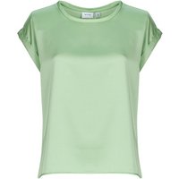 Vila VIELLETTE SS SATIN women's Blouse in Green