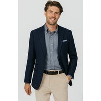Navy Herringbone Tweed Jacket