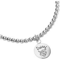 John Greed Signature Silver Disc Charm Drawing Slider Bracelet