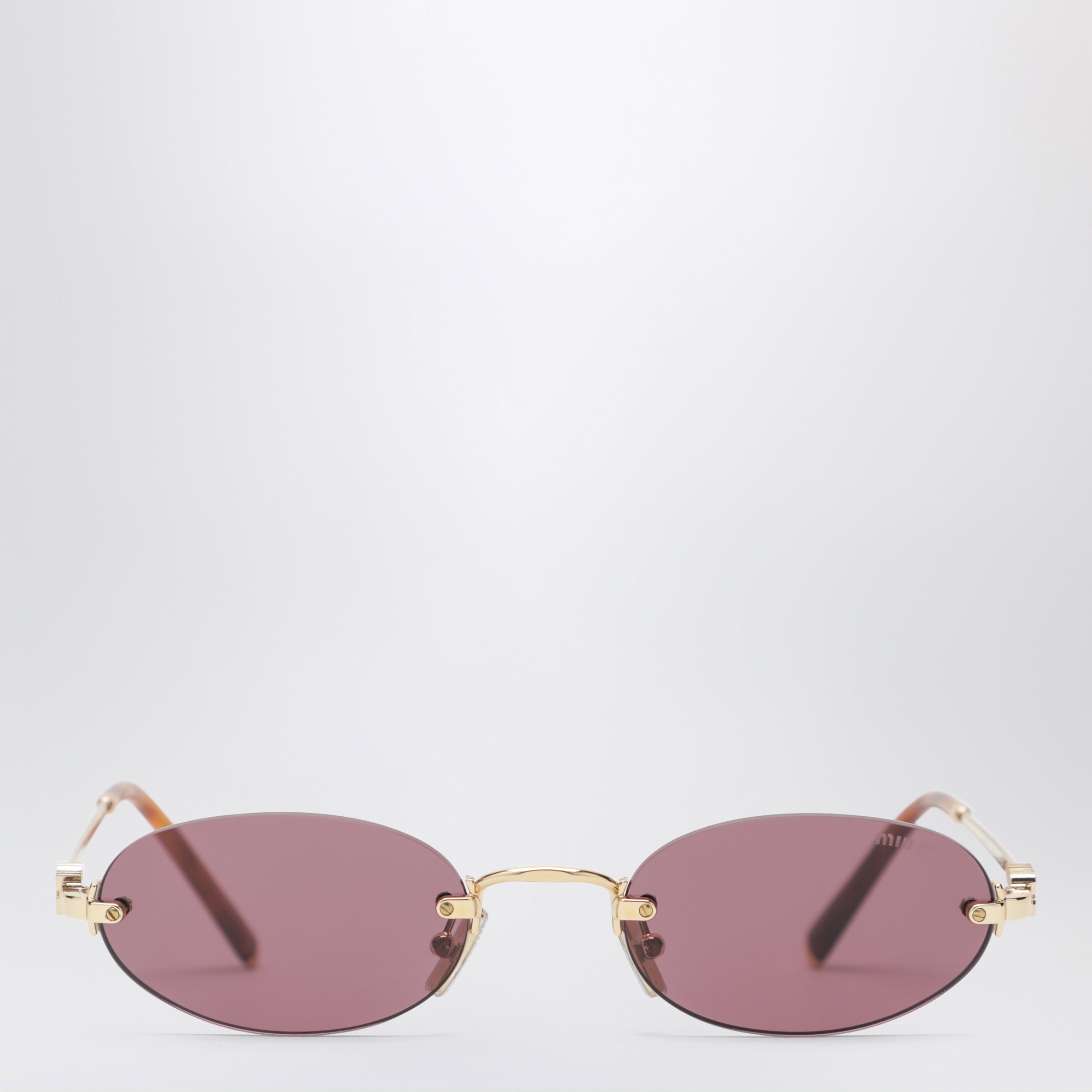 Miu Miu Logo sunglasses in goldyellow