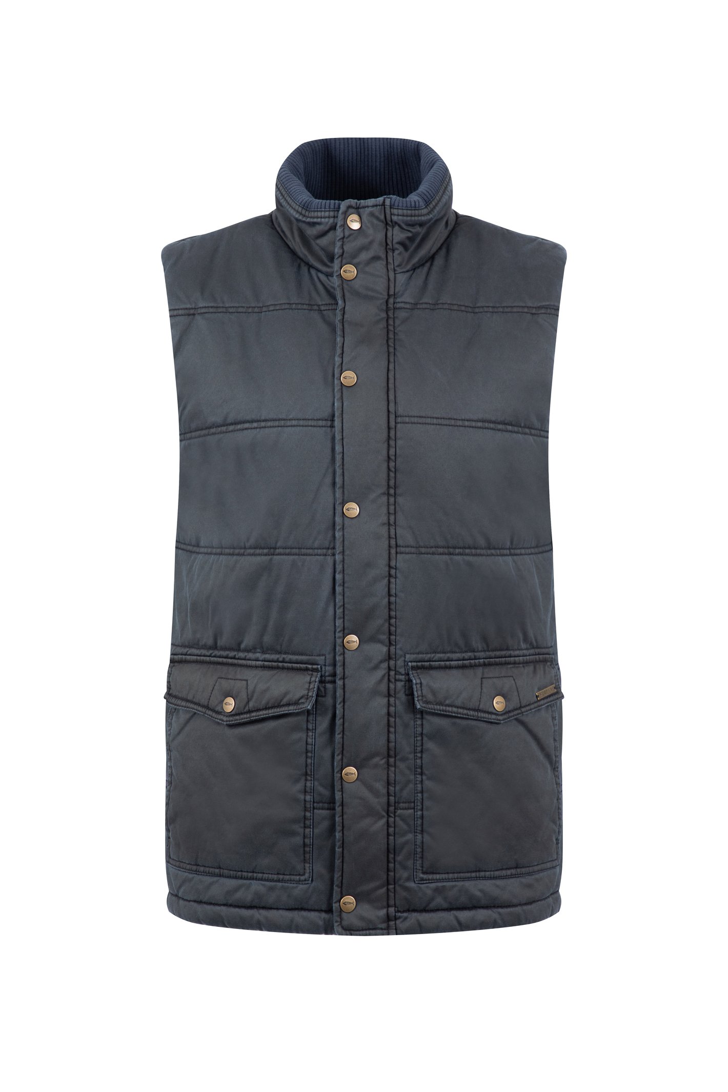 Weird Fish Dover Wadded Gilet Navy Size