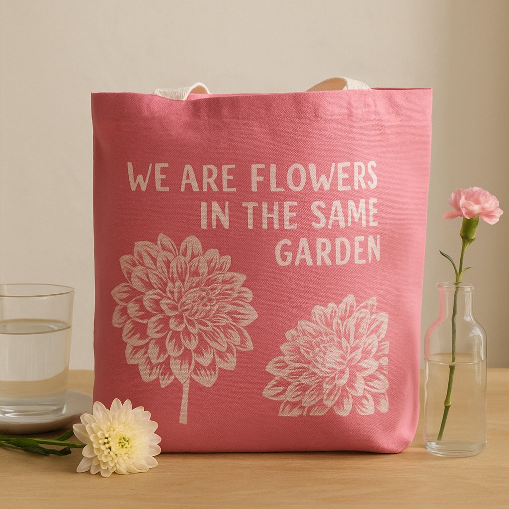 Cotton Tote Bag, Pink