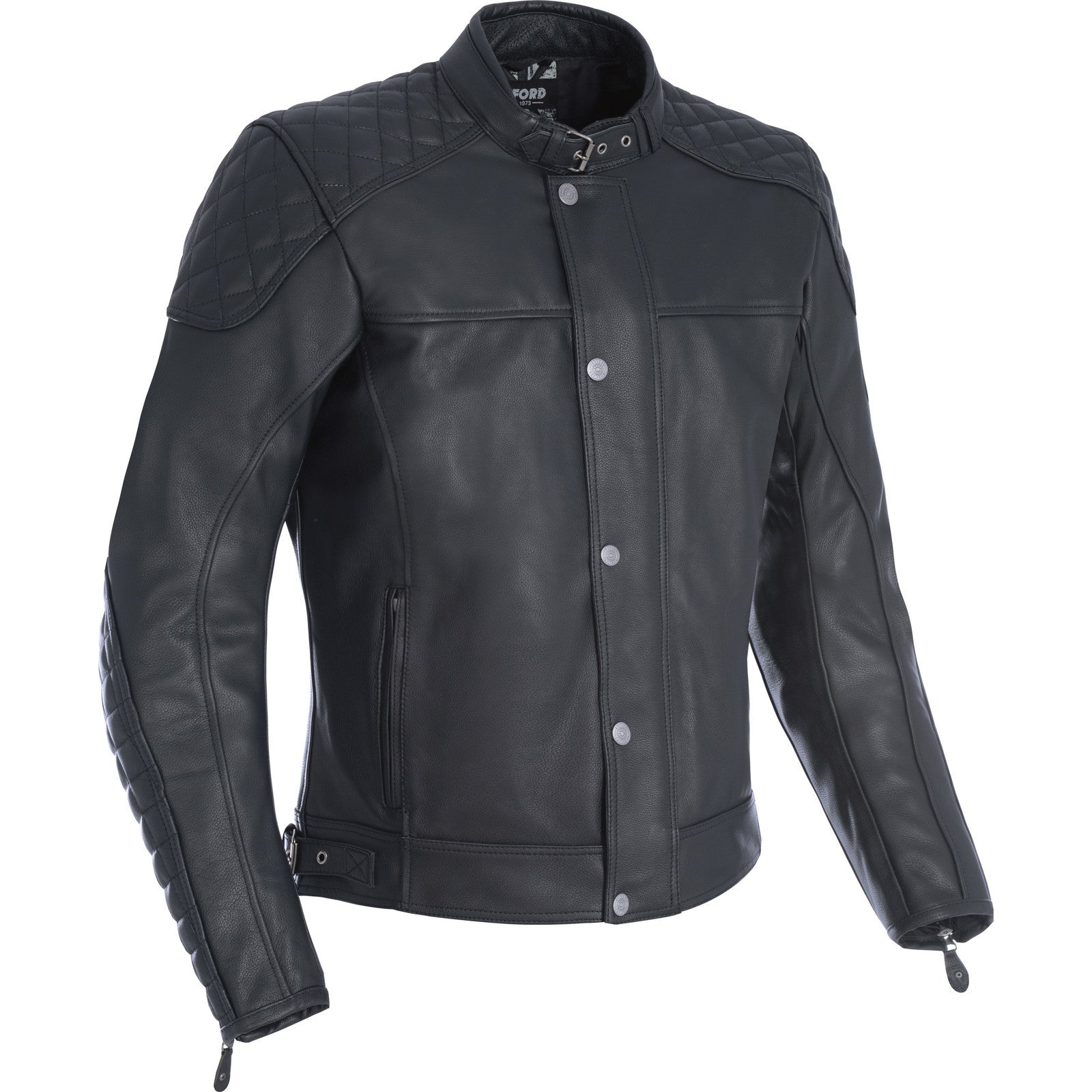 Oxford Hampton Leather Motorcycle Jacket - Black " | | "
