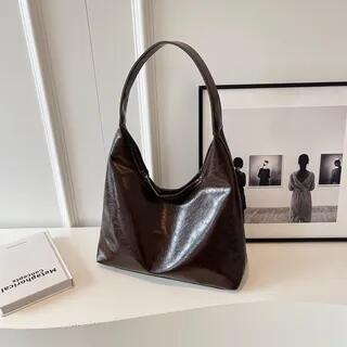 Faux Leather Tote Bag Coffee