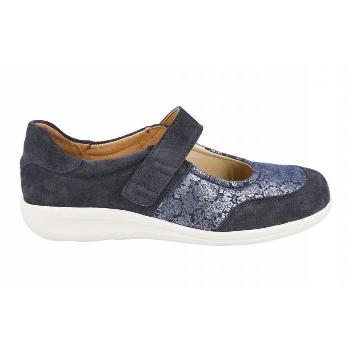 Women's Wide Fit DB Hamster Shoes, Navy V E - E