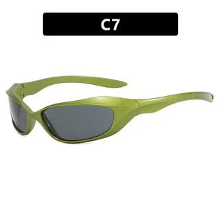 Square Frame Sunglasses Gray Lens - Olive Green
