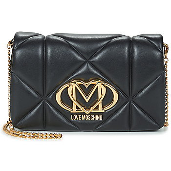 Love Moschino EMBOSSED QUILTED JC women's Shoulder Bag in Black