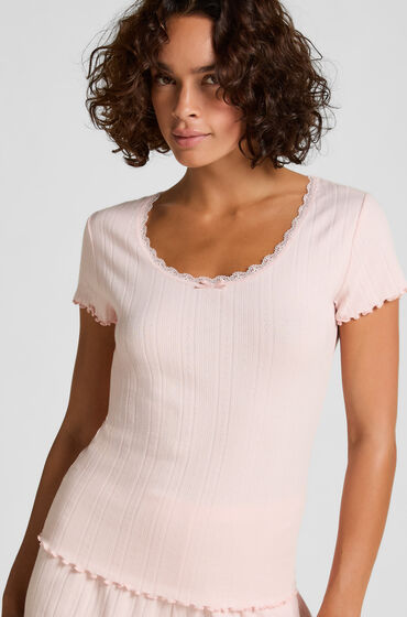 Hunkemöller Pointelle Top Lace Pink