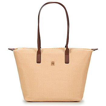 Tommy Hilfiger POPETTE TOTE RAFFIA women's Shoulder Bag in Beige