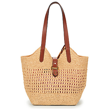 Lauren Ralph Lauren TASHA STW TTOTE-LARGE women's Shoulder Bag in Beige