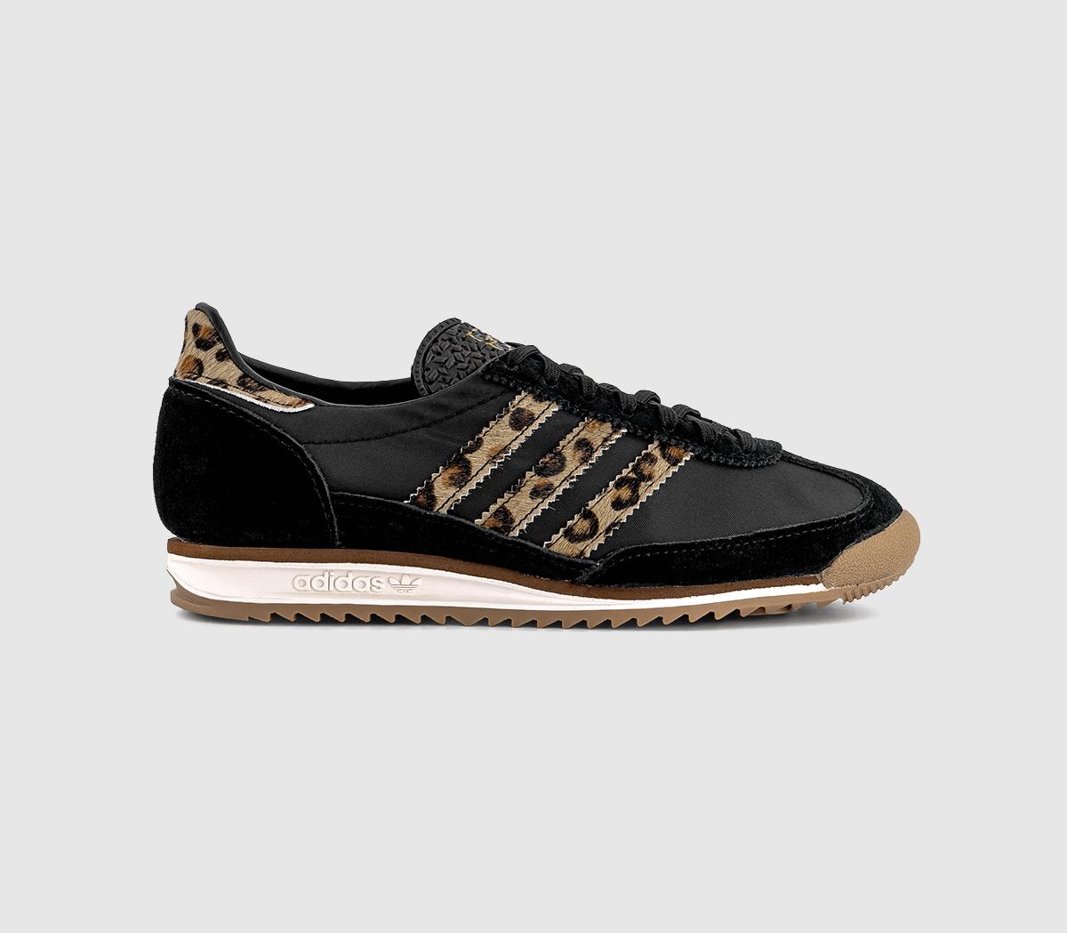 Adidas Womens SL Trainers Leopard Preloved Brown Black Gum, .