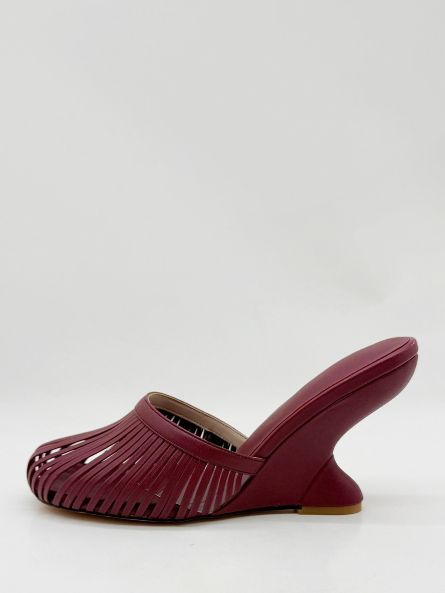 wedge heel mules
