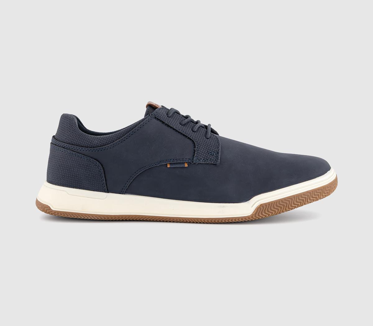 OFFICE Mens Claude Hybrid Wedge Laceup Shoes Navy Blue
