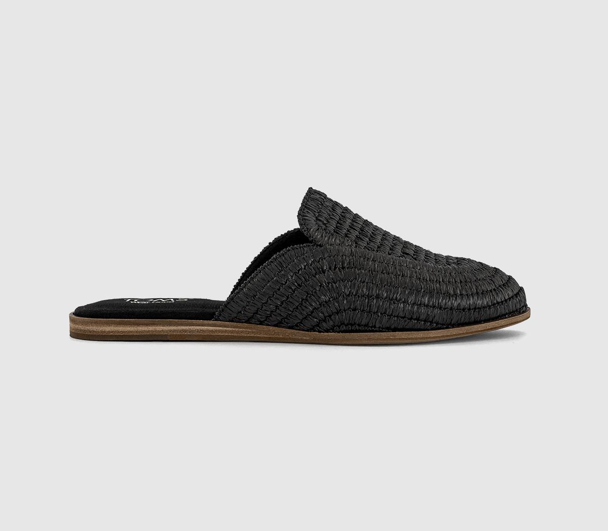 TOMS Womens Jade Mules Black Raffia