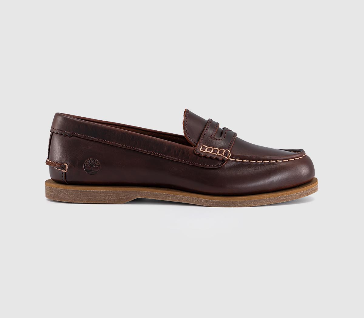 Timberland Womens Classic Boat Loafers Burgundy Brown