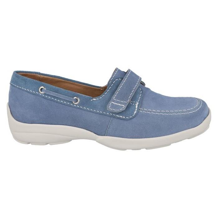 Women's Wide Fit DB Fiddle Shoes, Sky Blue Suede V E - E