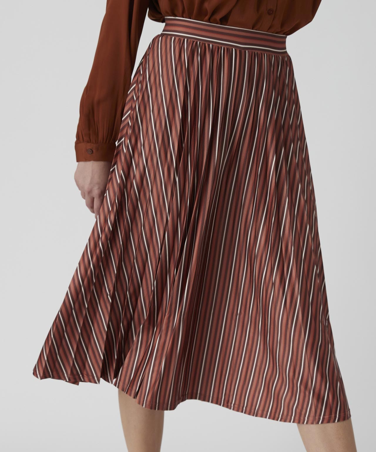 Damart Print Pleated Skirt