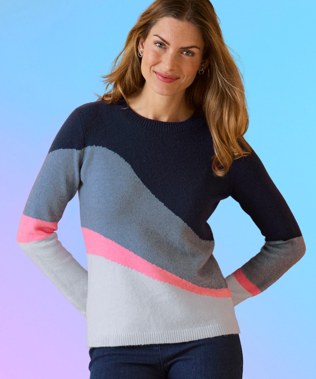 Damart Graphic Wool Blend Jumper