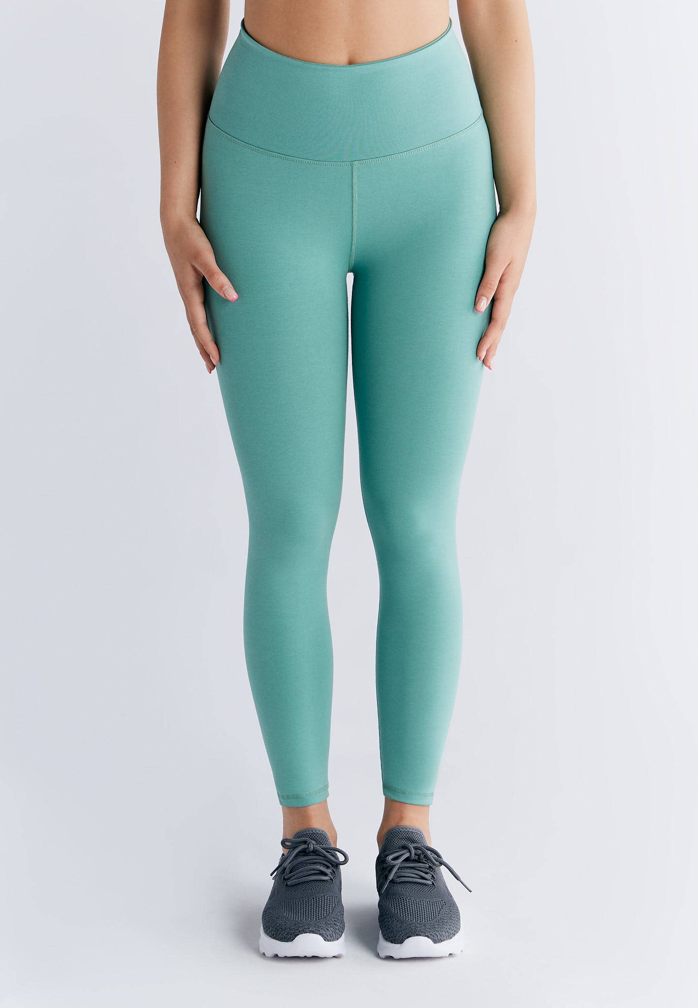 Organic Stretch Leggings: Womens - M Malachite Green