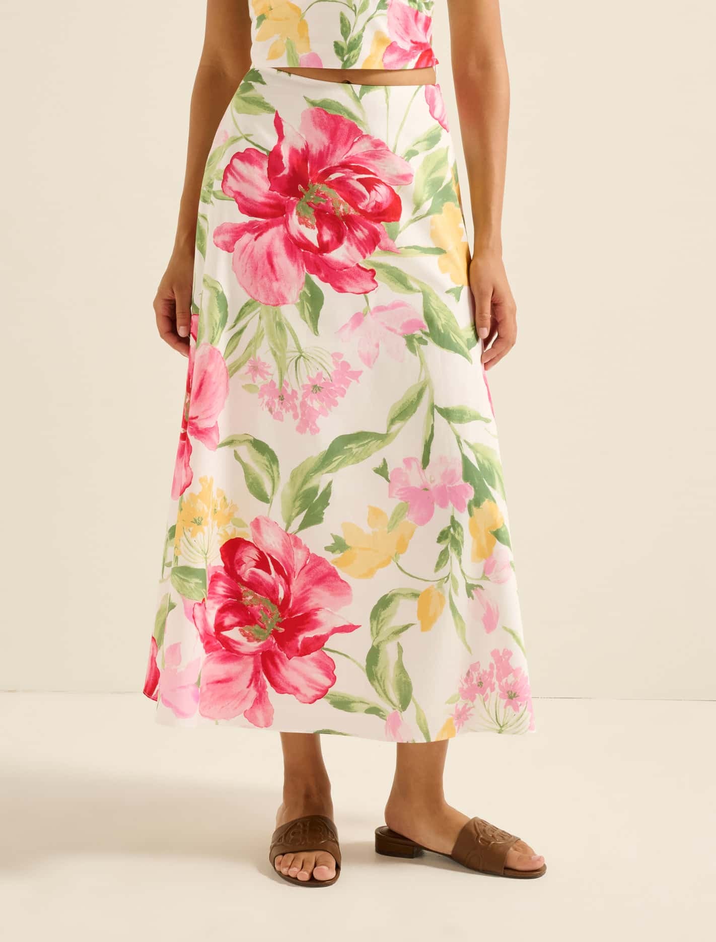 Forever New Women's Talia Printed Midi Skirt in Lyell Floral Co-ord, Size MainCotton
