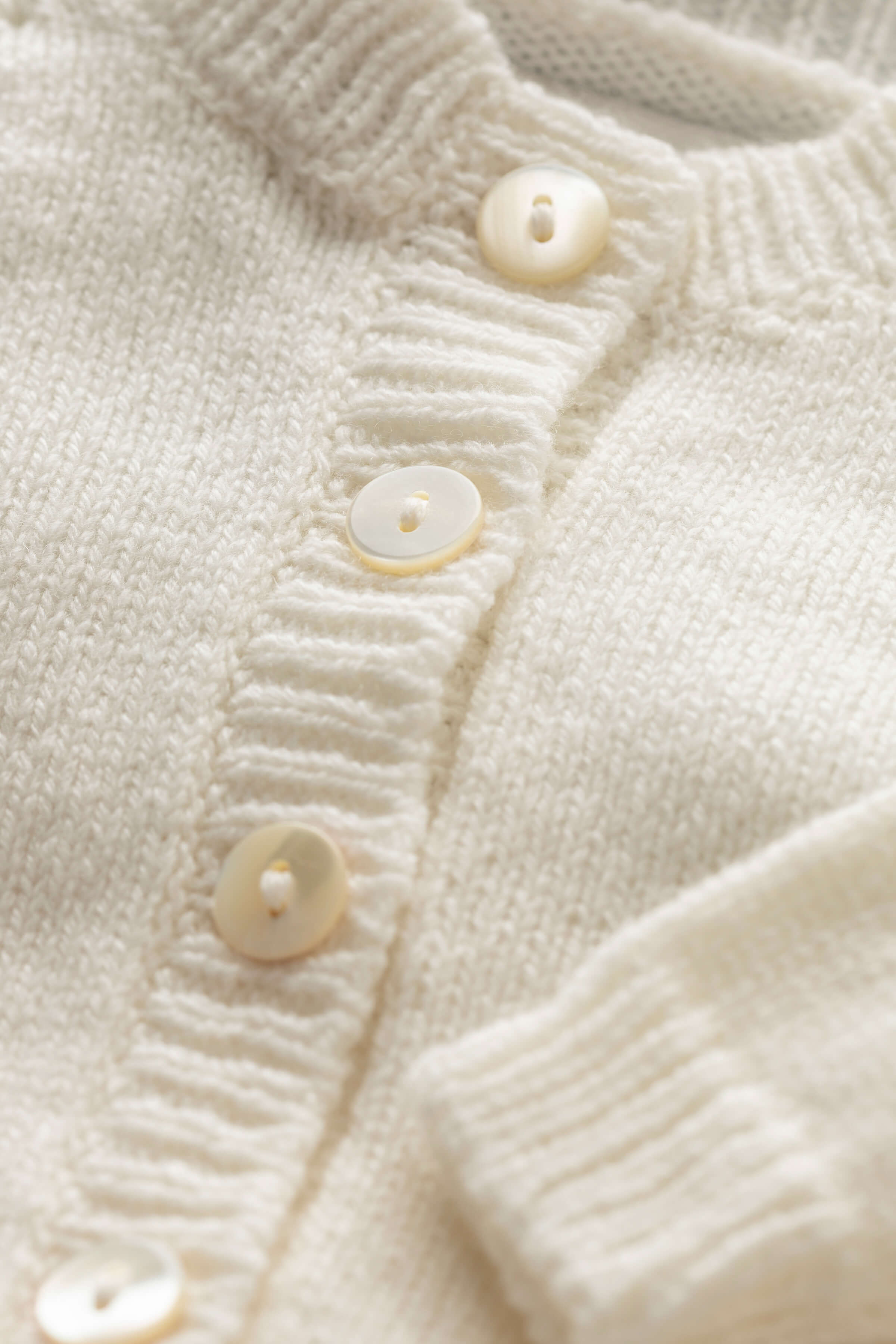 White Cashmere Baby Cardigan - - Mths