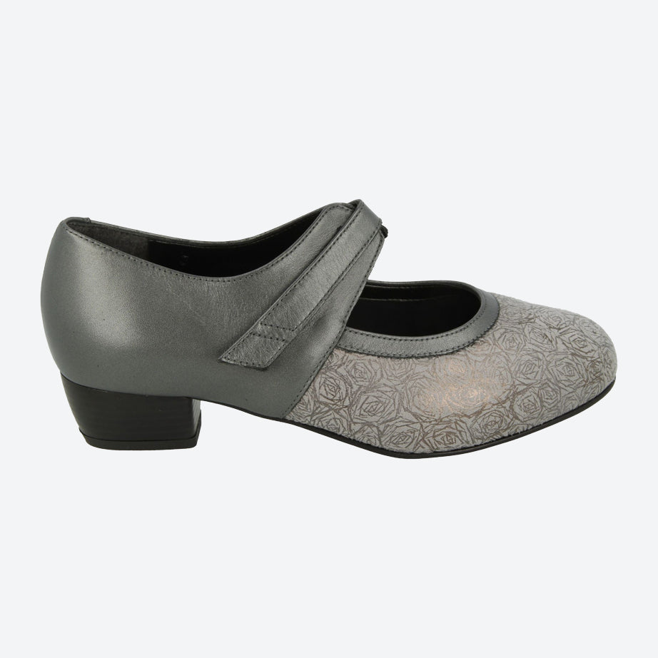 Womens Wide Fit DB Constance Shoes, Pewter E