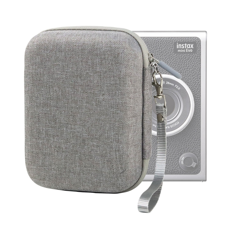 Hard Case Box Storage Bag for FUJIFILM Instax mini EVO, Fabric Pattern Black, Fabric Pattern Grey - Fabric Pattern Grey Grey