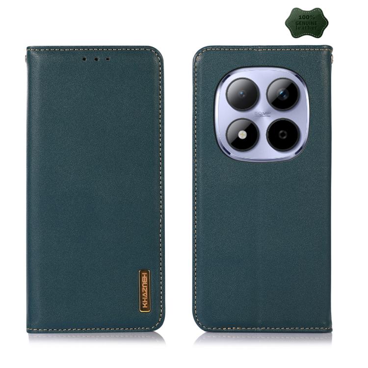 KHAZNEH Nappa Top Layer Cowhide Leather Phone Case, For Redmi KPoco F Pro, For Redmi Note - For Redmi Note Pro G Global .mm Green